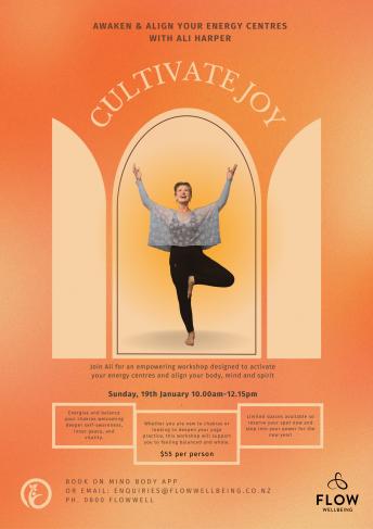 Cultivate Joy Workshop poster Jan 2025